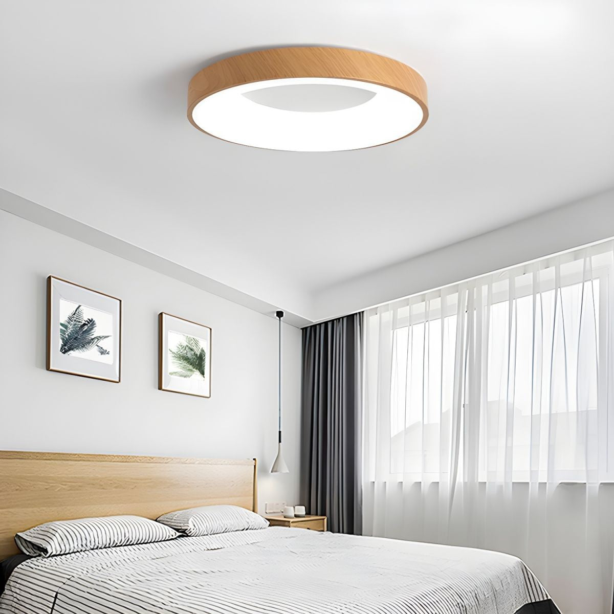 Mila Wood Flush Mount Ceiling Light