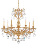 Milano 28.5"H x 27"W 7-Light Crystal Chandelier in French Gold