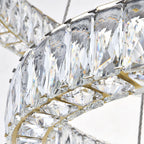 Monroe 31 1/2" Wide Gold and Crystal 3-Tier LED Chandelier