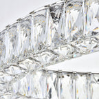 Monroe 48" Wide Chrome and Crystal 2-Tier Oval LED Chandelier