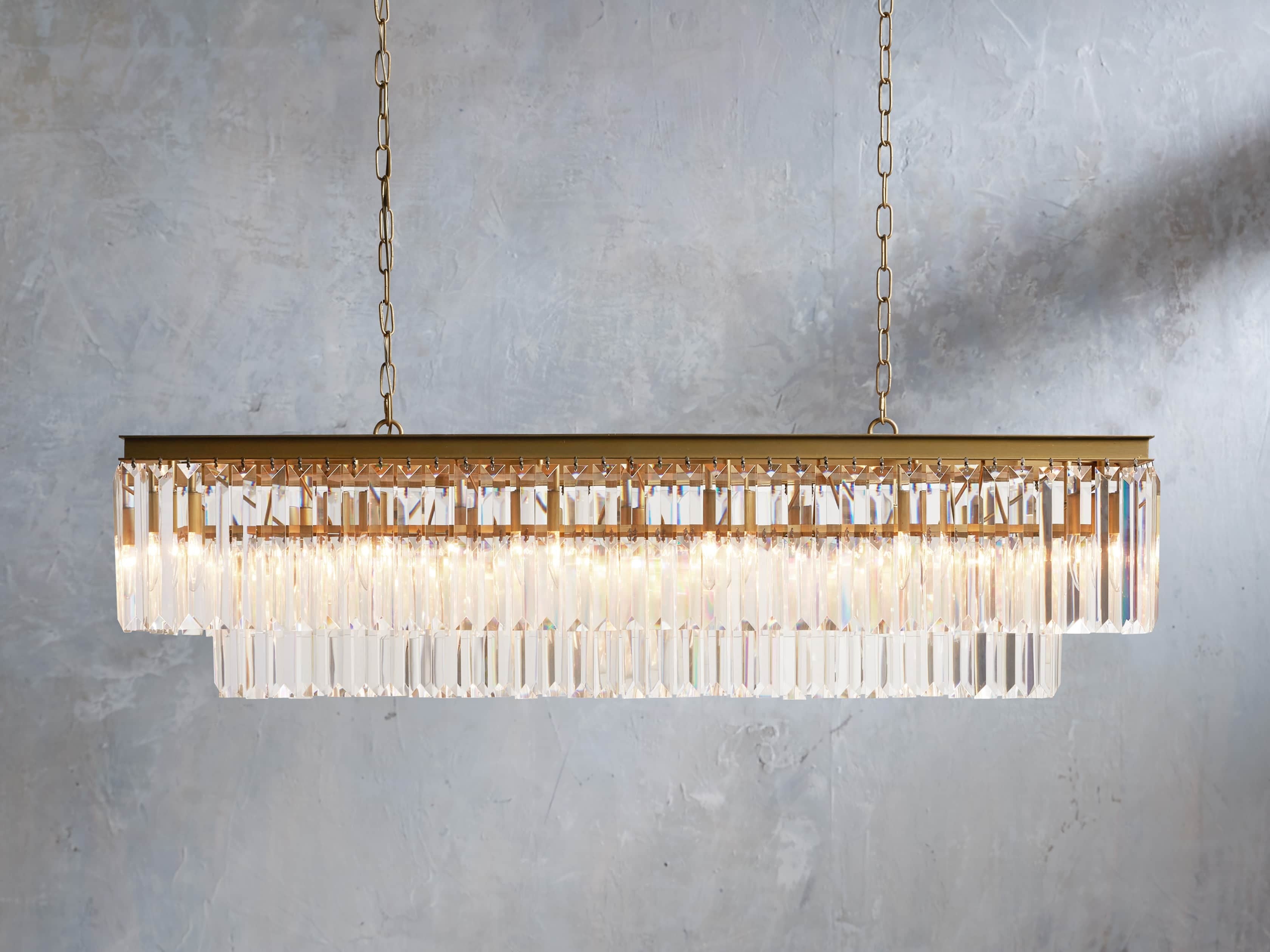 Montclair Art Deco Rectangular Crystal Chandelier