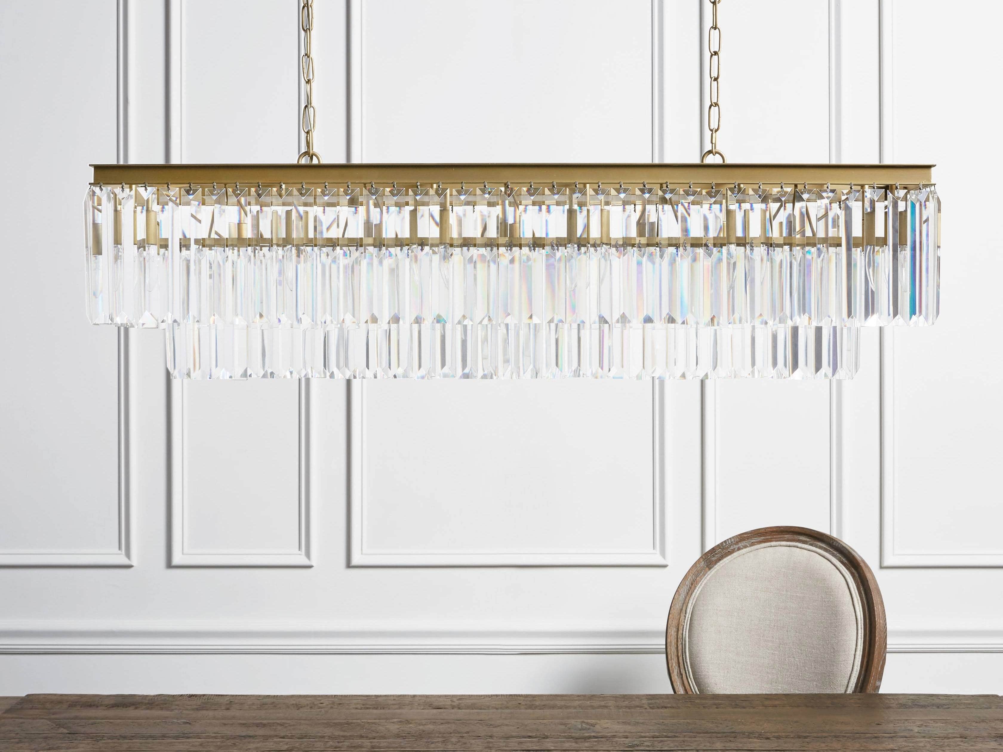 Montclair Art Deco Rectangular Crystal Chandelier