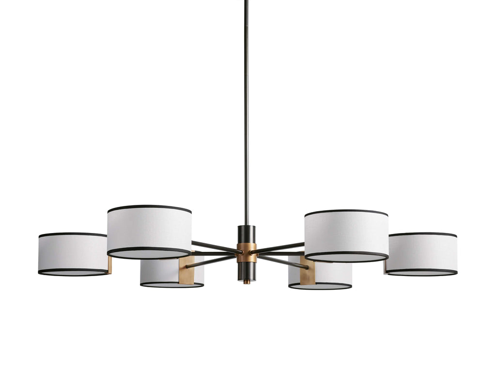 Montclair Linen Shade Round Chandelier