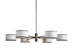 Montclair Linen Shade Round Chandelier