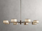 Montclair Linen Shade Round Chandelier