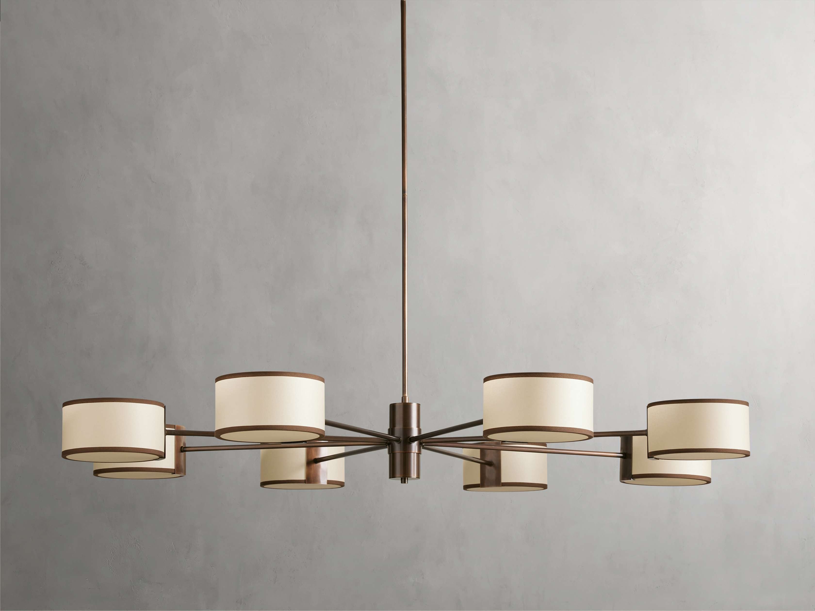 Montclair Linen Shade Round Chandelier