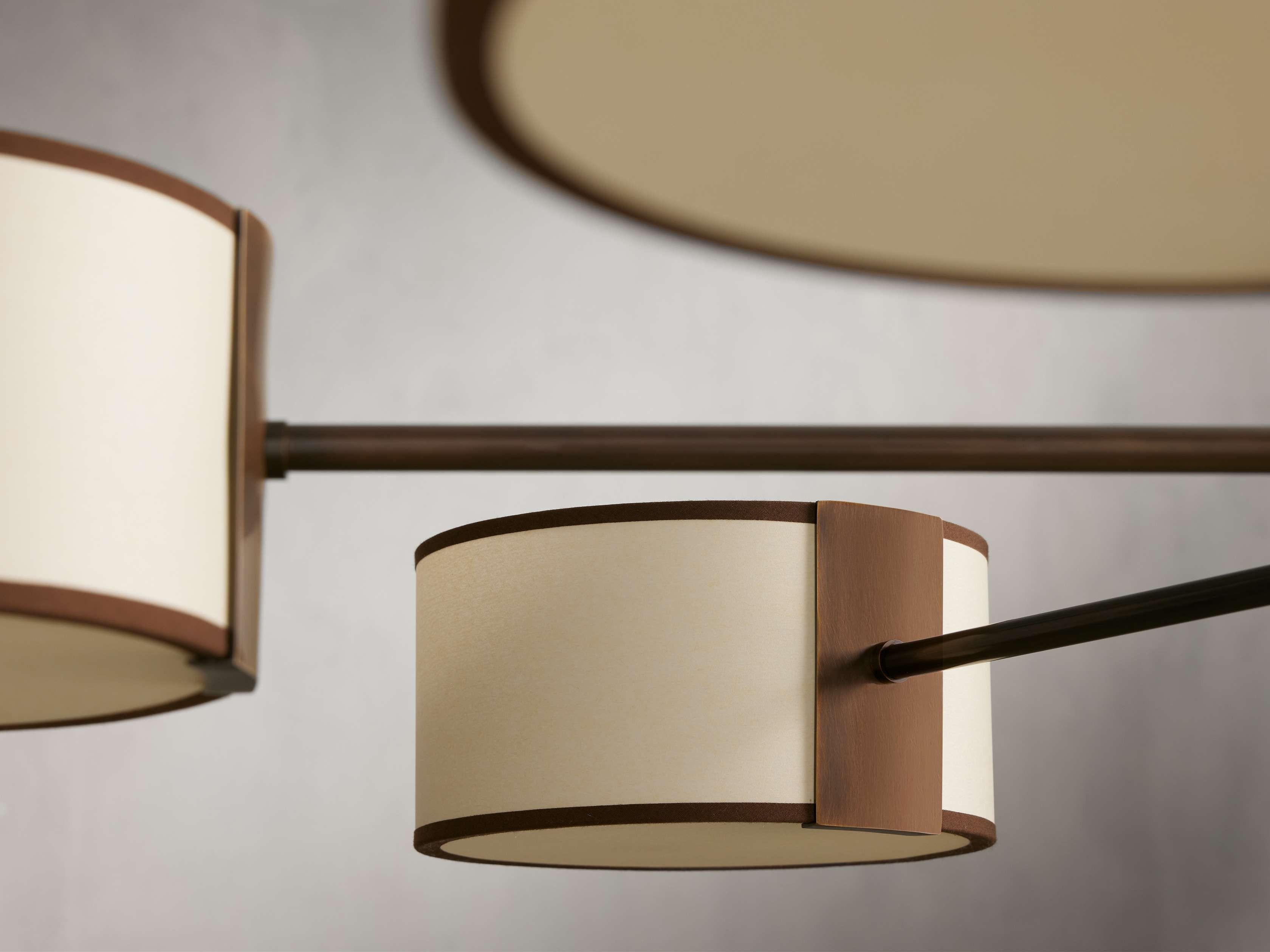 Montclair Linen Shade Round Chandelier
