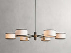 Montclair Linen Shade Round Chandelier