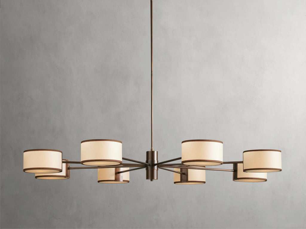 Montclair Linen Shade Round Chandelier