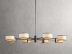 Montclair Linen Shade Round Chandelier