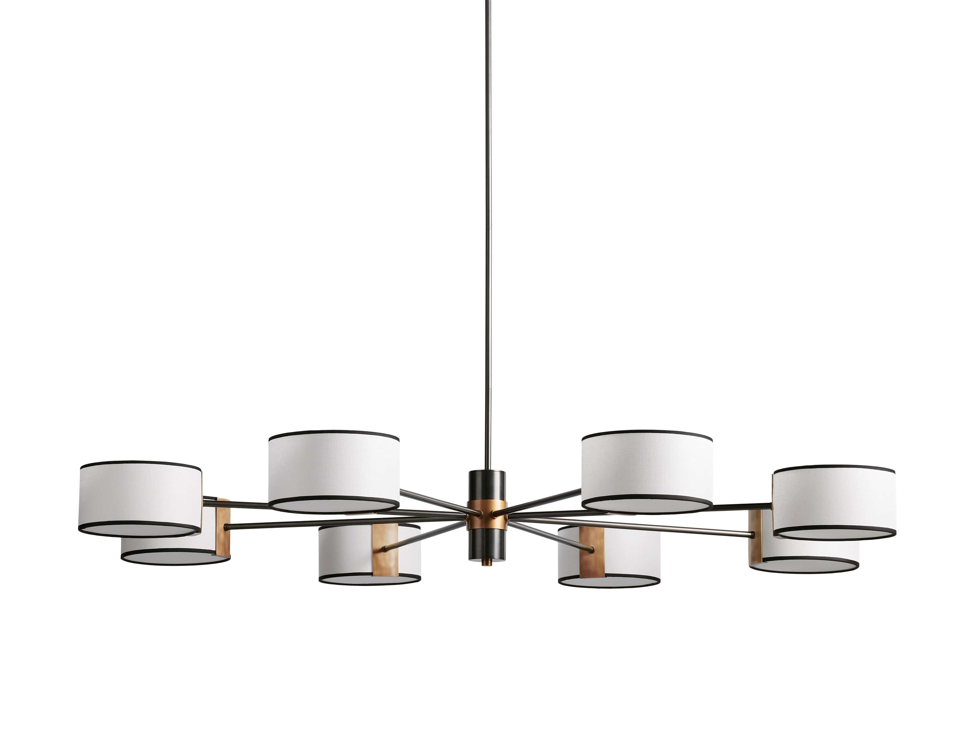 Montclair Linen Shade Round Chandelier