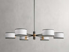 Montclair Linen Shade Round Chandelier