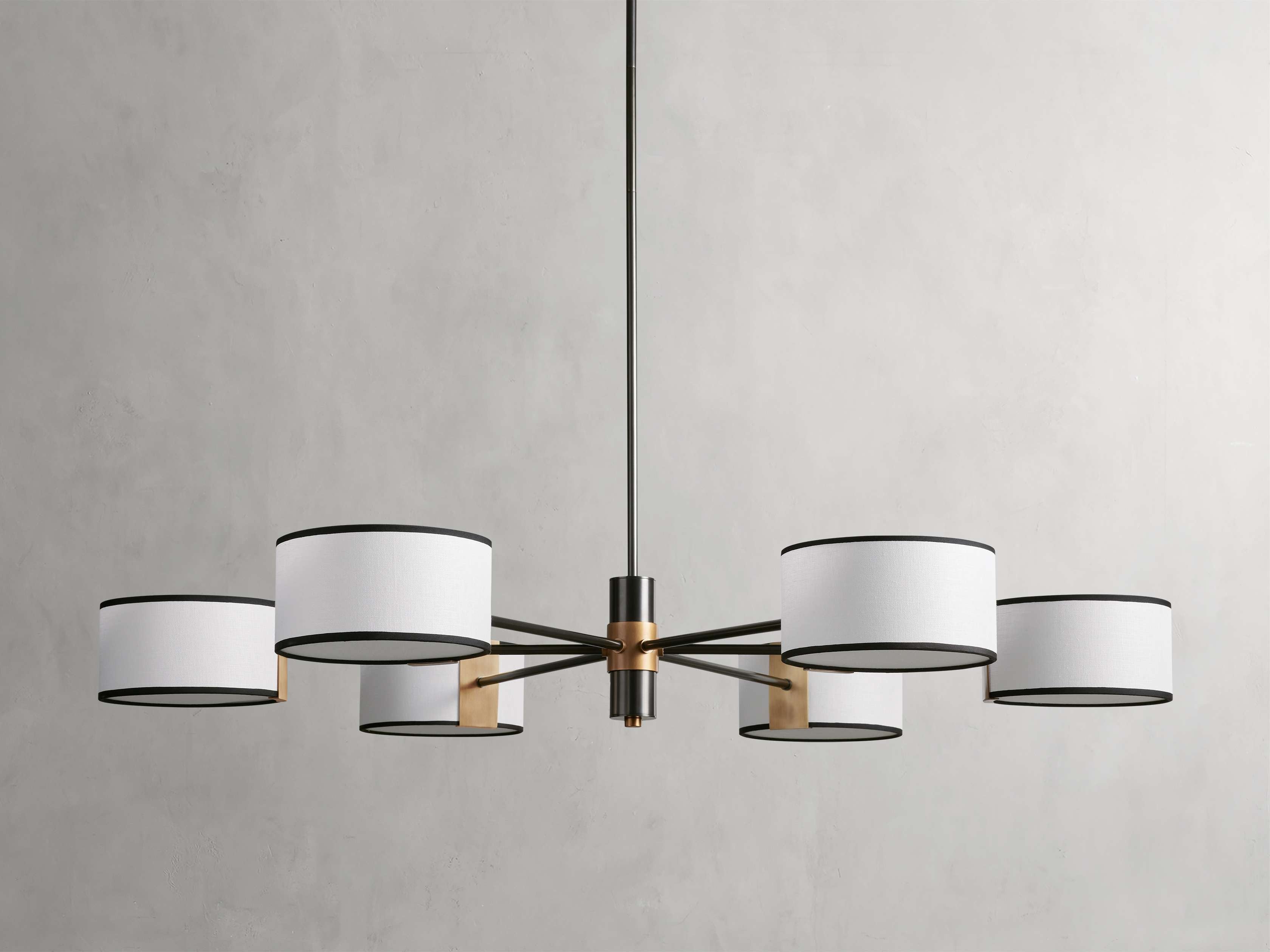 Montclair Linen Shade Round Chandelier
