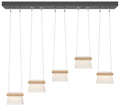 More Cowbell LED Pendant - Black - Maple Wood - Clear - Frosted Diffuser
