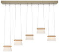 More Cowbell LED Pendant - Gold - Maple Wood - Clear - Frosted Diffuser