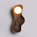 Natura Dual Orb Wooden Wall Sconce