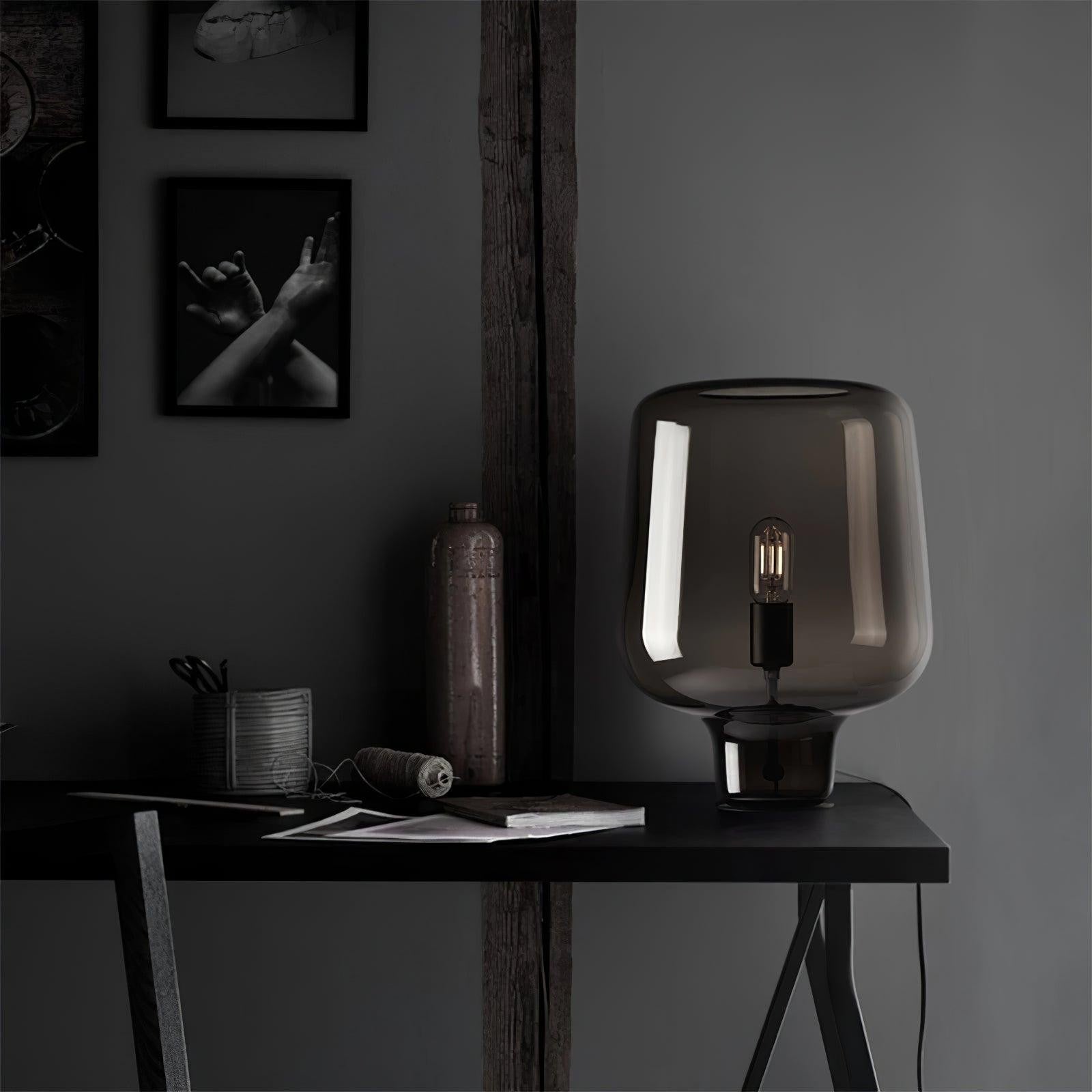 Noctra Glass Lantern Table Lamp