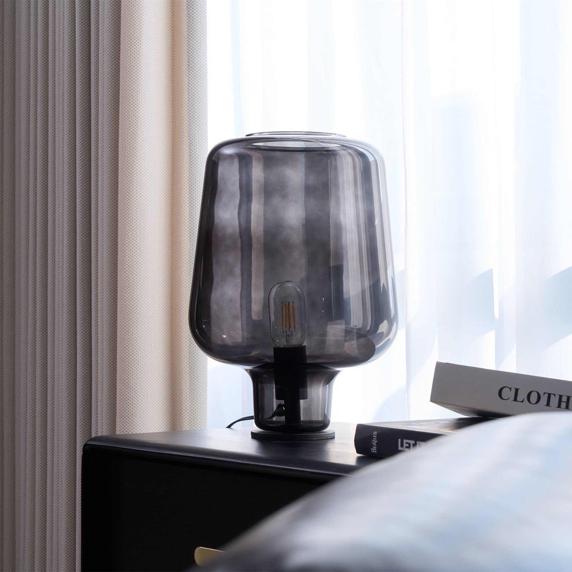 Noctra Glass Lantern Table Lamp