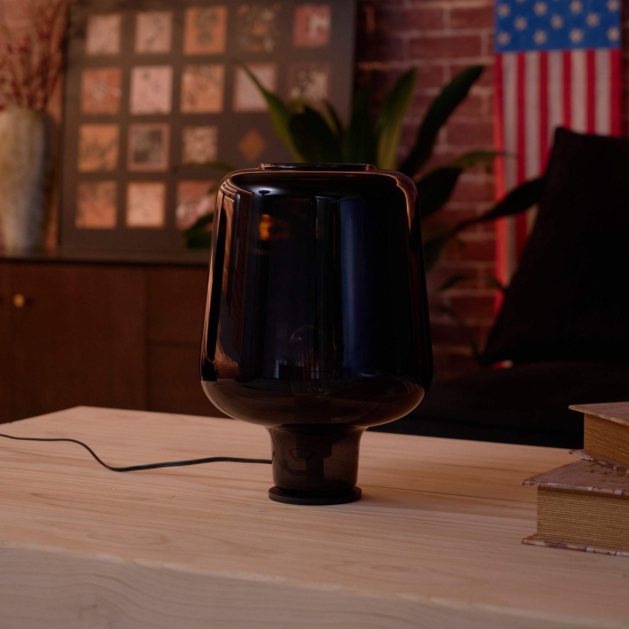 Noctra Glass Lantern Table Lamp