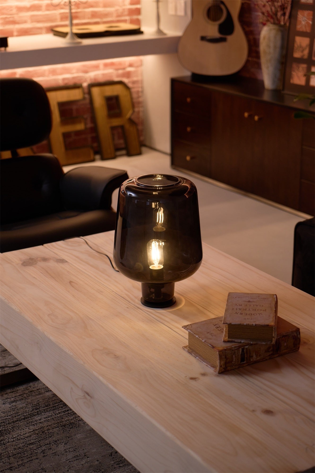 Noctra Glass Lantern Table Lamp