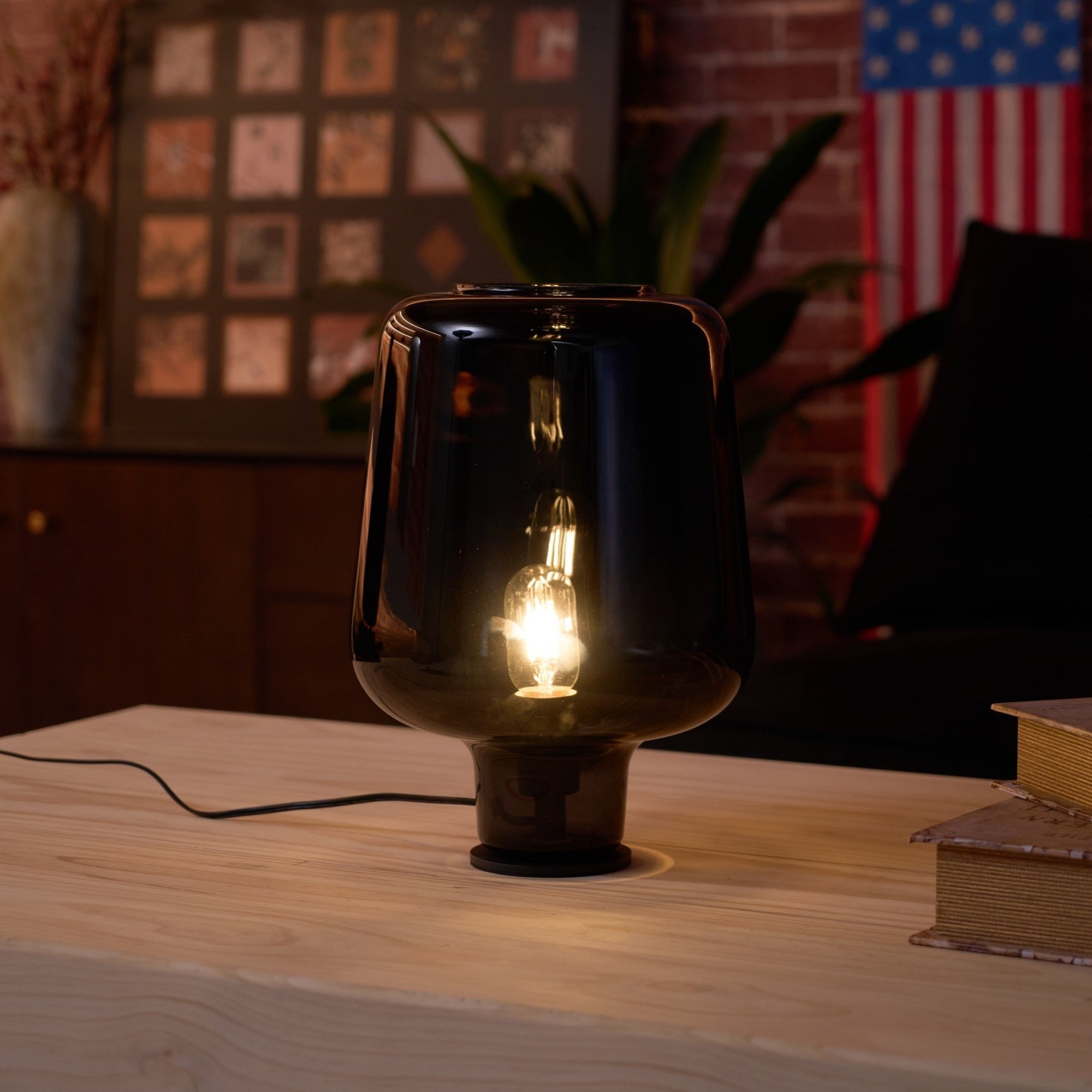 Noctra Glass Lantern Table Lamp