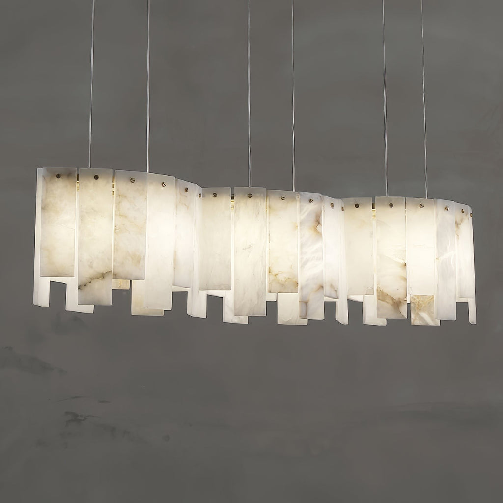 Nordic Alabaster Wave Pendant