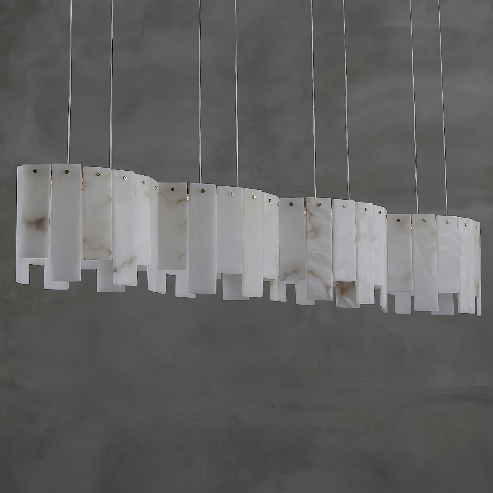 Nordic Alabaster Wave Pendant