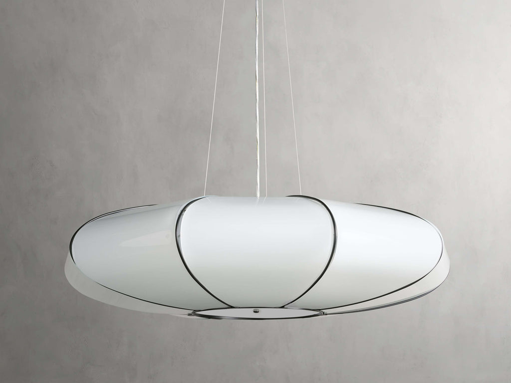Nuvara Milk Glass Modern Chandelier