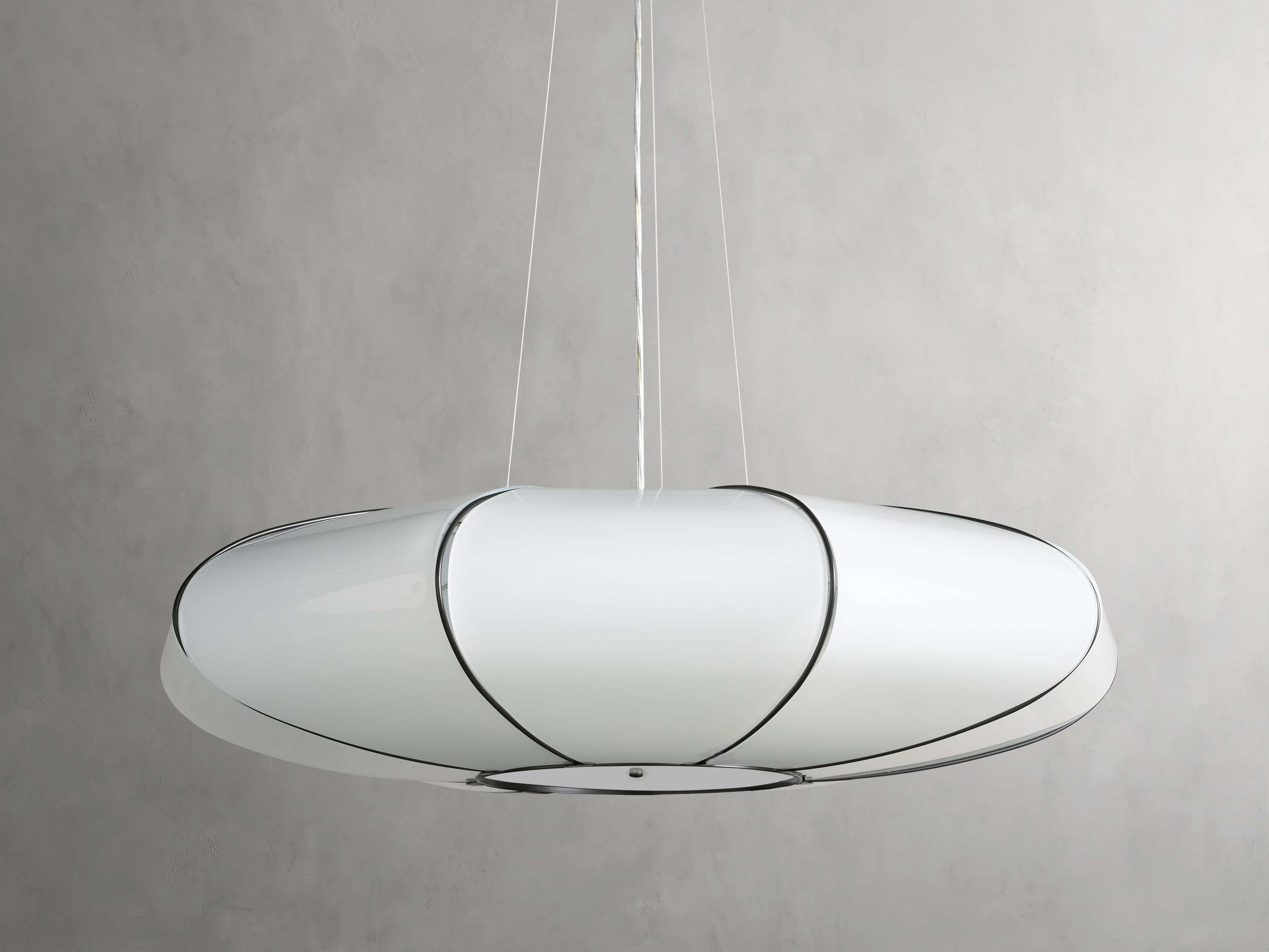 Nuvara Milk Glass Modern Chandelier