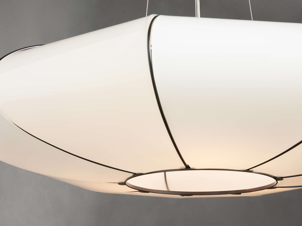Nuvara Milk Glass Modern Chandelier