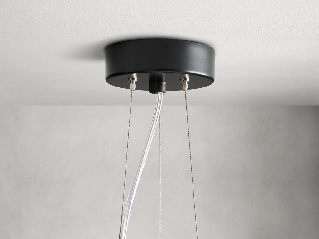 Nuvara Milk Glass Modern Chandelier