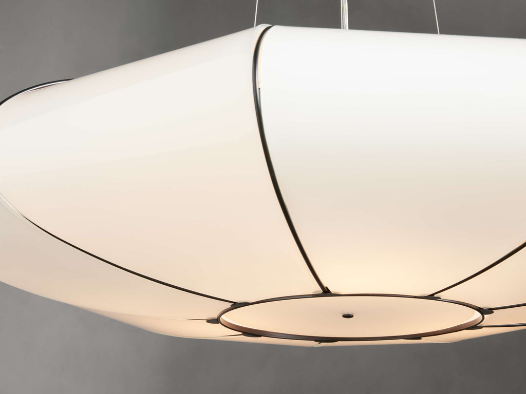 Nuvara Milk Glass Modern Chandelier