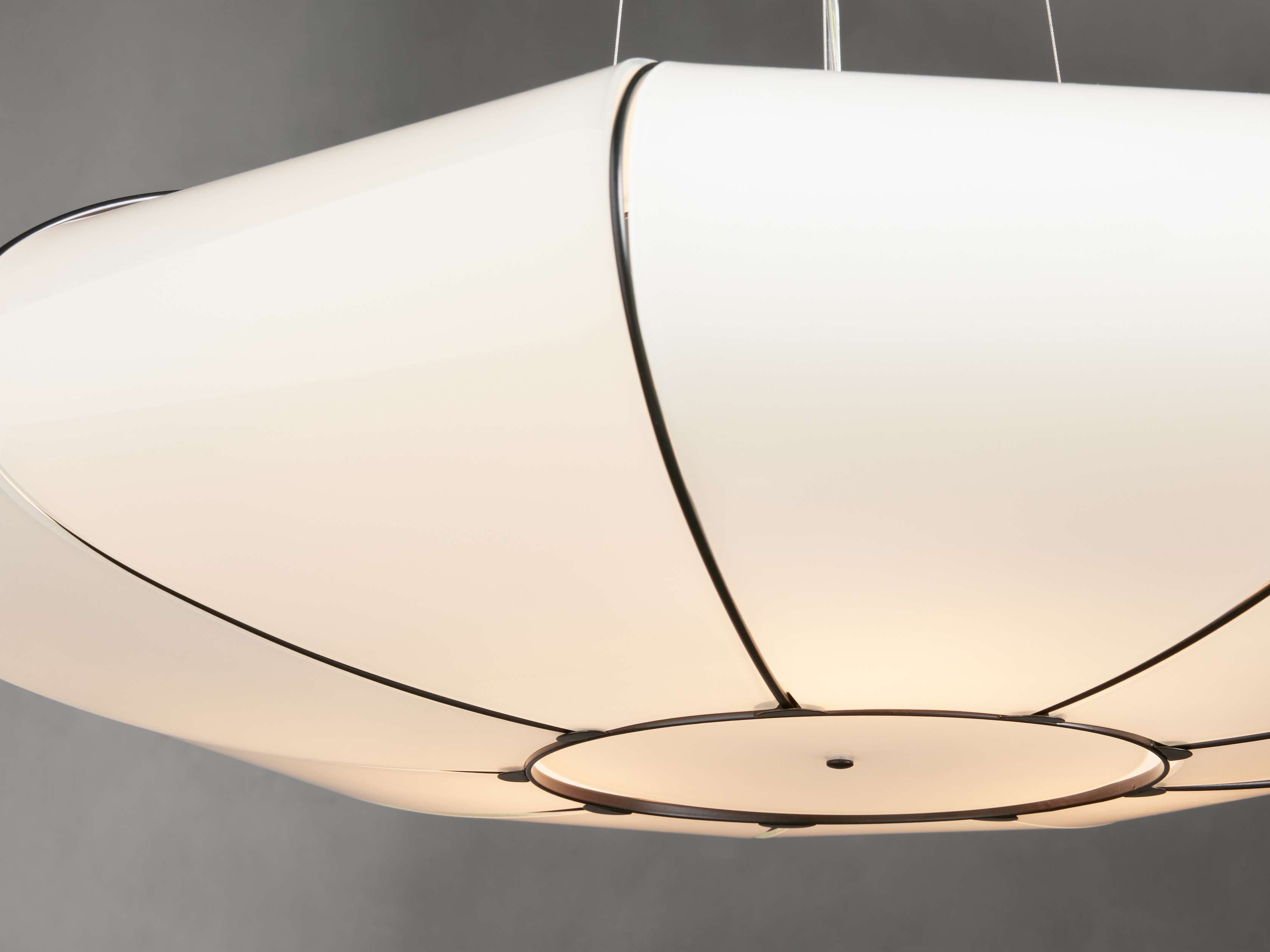 Nuvara Milk Glass Modern Chandelier