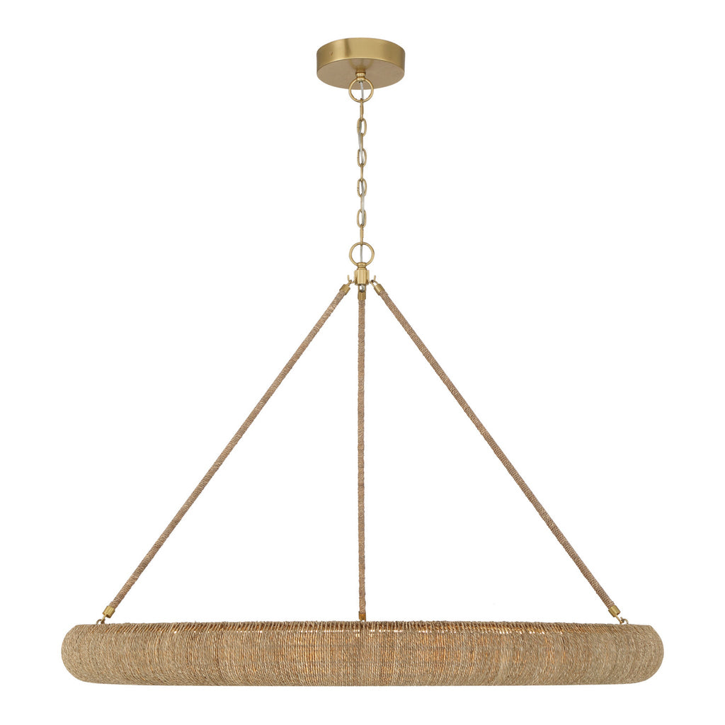 Oakley 48'' Integrated LED Soft Gold Chandelier Tan 48"W x 36.5"H x 48"D