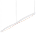 Ola 55" Wide Satin White Double Linear Remote Driver LED Pendant