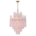 Ollie 26.25'' Aged Brass Chandelier Pink 26.25"W x 36.75"H x 26.25"D