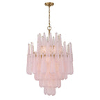 Ollie 26.25'' Aged Brass Chandelier Pink 26.25"W x 36.75"H x 26.25"D