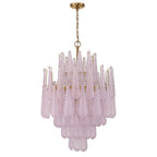 Ollie 26.25'' Aged Brass Chandelier Pink 26.25"W x 36.75"H x 26.25"D
