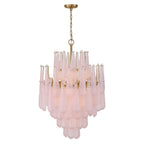 Ollie 26.25'' Aged Brass Chandelier Pink 26.25"W x 36.75"H x 26.25"D