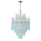 Ollie 26.25'' Aged Brass Chandelier Blue 26.25"W x 36.75"H x 26.25"D