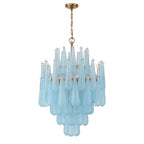 Ollie 26.25'' Aged Brass Chandelier Blue 26.25"W x 36.75"H x 26.25"D