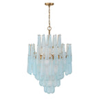 Ollie 26.25'' Aged Brass Chandelier Blue 26.25"W x 36.75"H x 26.25"D