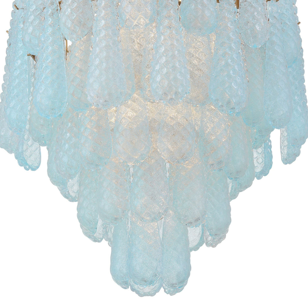 Ollie 26.25'' Aged Brass Chandelier Blue 26.25"W x 36.75"H x 26.25"D