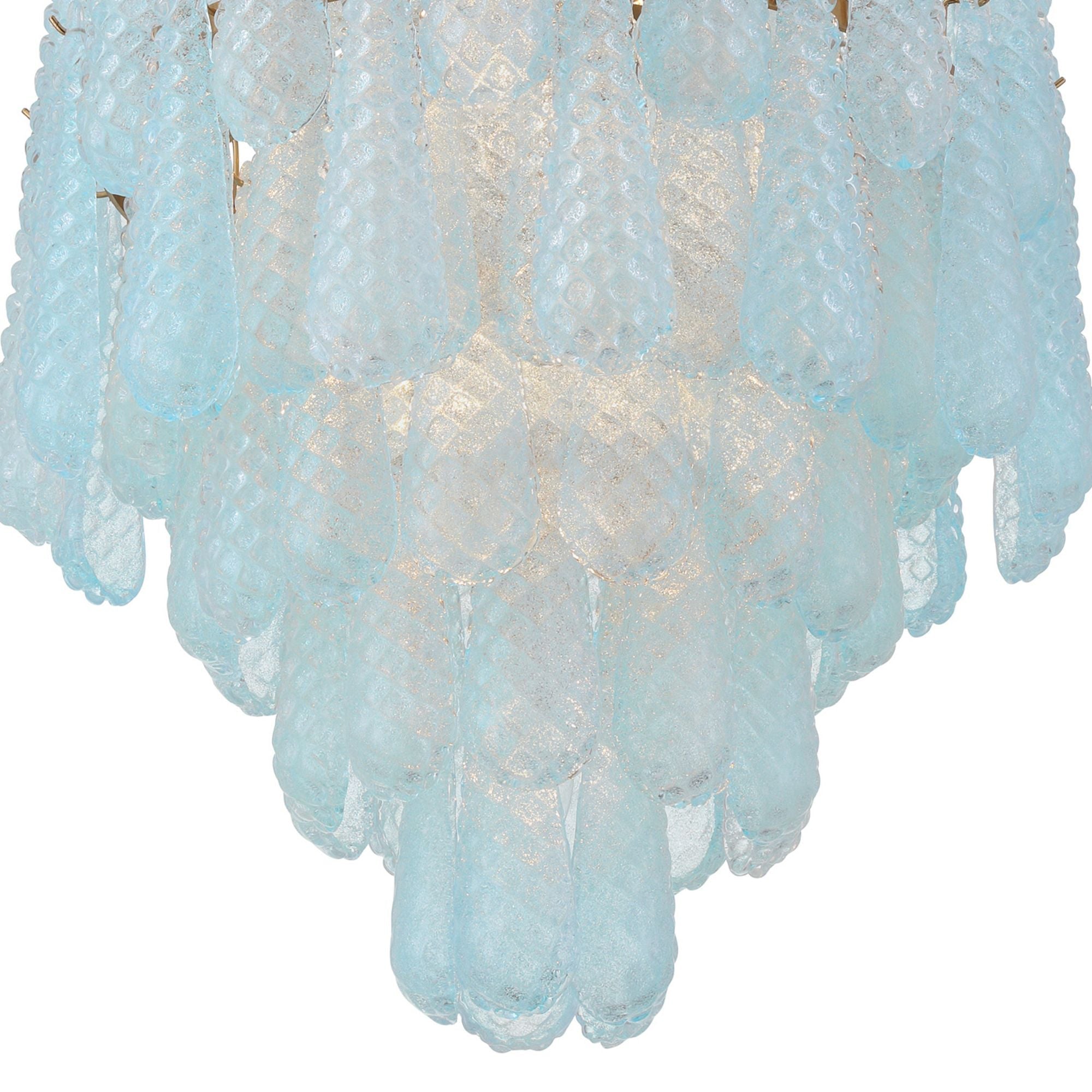 Ollie 26.25'' Aged Brass Chandelier Blue 26.25"W x 36.75"H x 26.25"D