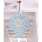 Ollie 26.25'' Aged Brass Chandelier Blue 26.25"W x 36.75"H x 26.25"D