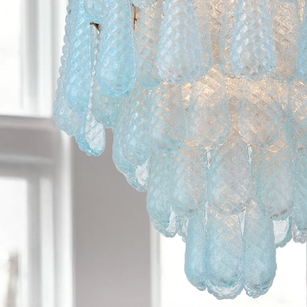 Ollie 26.25'' Aged Brass Chandelier Blue 26.25"W x 36.75"H x 26.25"D