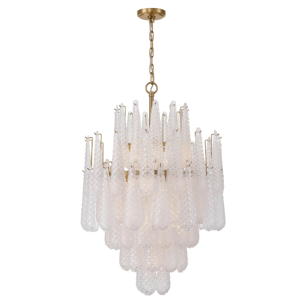 Ollie 26.25'' Aged Brass Chandelier Clear 26.25"W x 36.75"H x 26.25"D