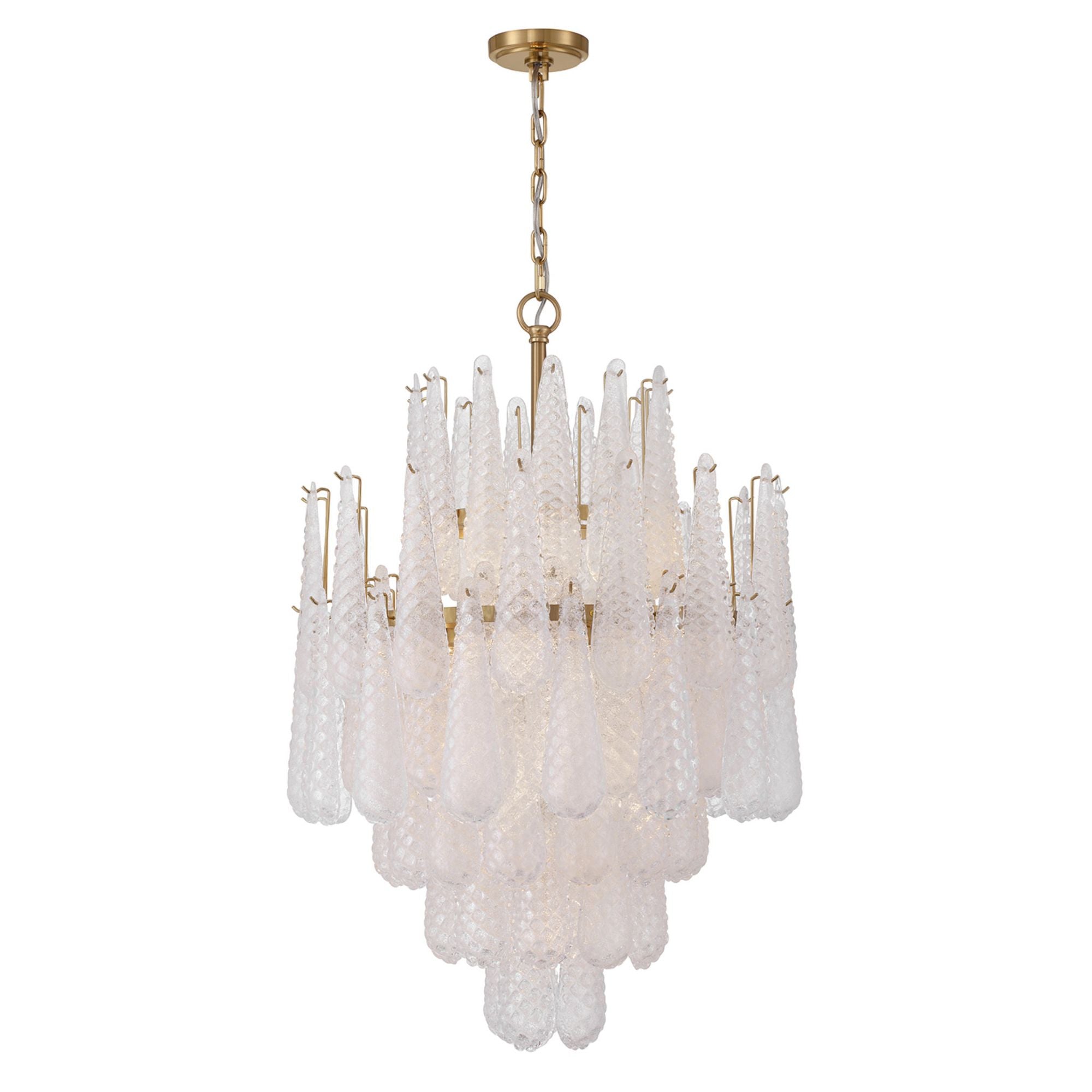 Ollie 26.25'' Aged Brass Chandelier Clear 26.25"W x 36.75"H x 26.25"D