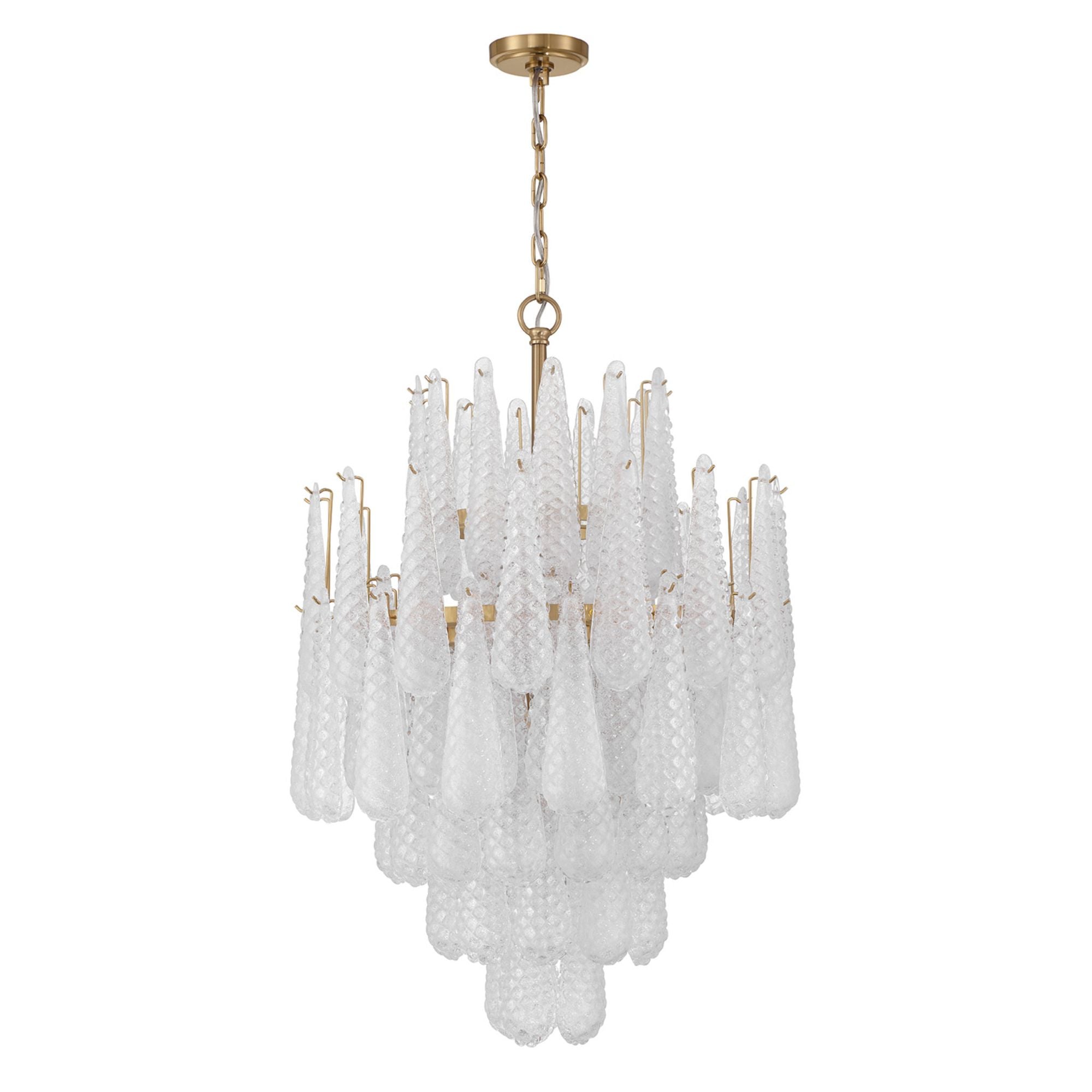 Ollie 26.25'' Aged Brass Chandelier Clear 26.25"W x 36.75"H x 26.25"D