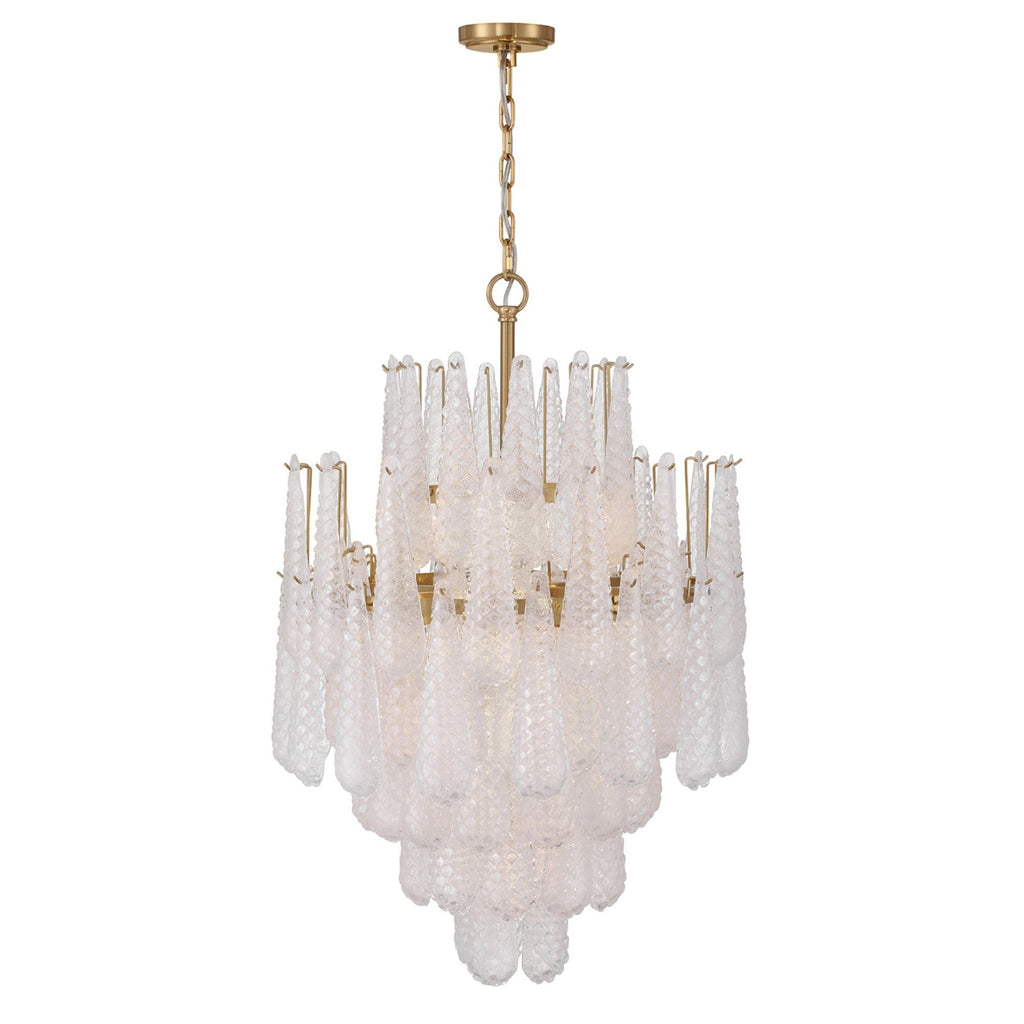 Ollie 26.25'' Aged Brass Chandelier Clear 26.25"W x 36.75"H x 26.25"D